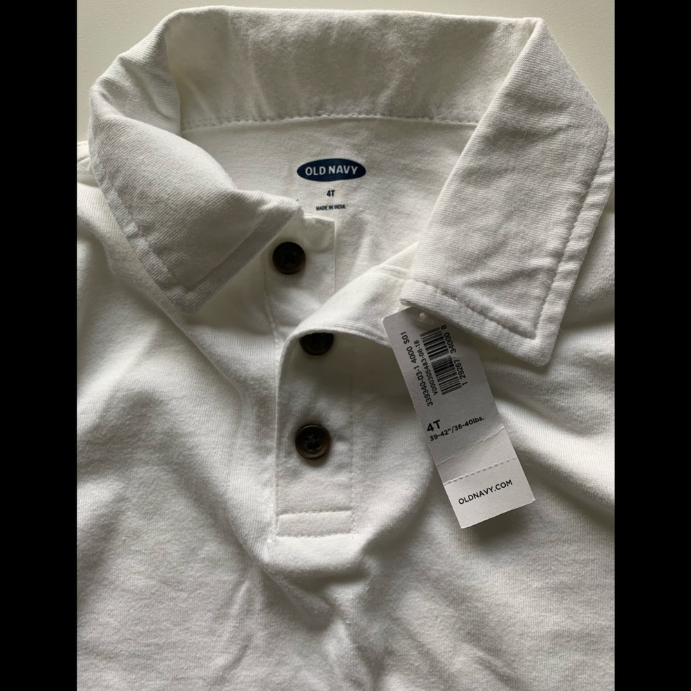 White collared long sleeve tee